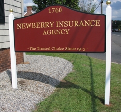 Custom HDU sign with gold lettering on burgandy background