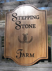 Custom farm sign, all cypress with black carved lettering