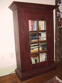 Belmeade custom woodwork glass door bookcase